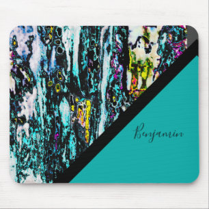 Tapis De Souris coloré + marbre cool noir chic