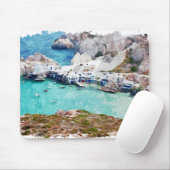 Tapis De Souris Coloré Milos Grèce Panorama (Avec souris)