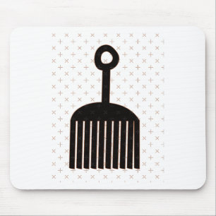 Tapis De Souris Coloré Orange Ethnique Afro Afro-Américain Cheveux