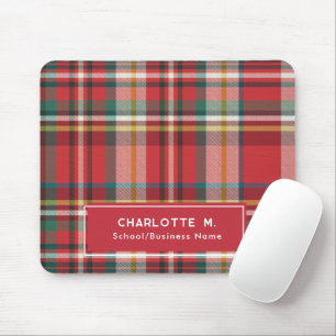 Tapis De Souris Coloré Plaid Classic Personnalisé Rouge