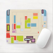 Tapis De Souris Colorful Abstract Geometric Rectangle Pattern Art (Avec souris)