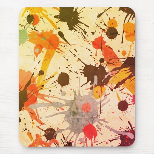 Tapis De Souris Colorful Abstract Watercolor Splatter (Devant)
