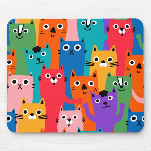 Tapis De Souris Colorful cats (Devant)