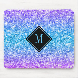 Tapis De Souris Colorful Faux Glitter Monogram