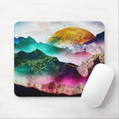 Tapis De Souris Colorful Gemstone Mountains (Avec souris)