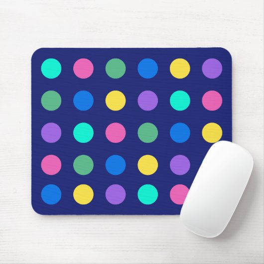 Tapis De Souris Colorful Geometric Dots (Avec souris)