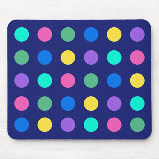 Tapis De Souris Colorful Geometric Dots (Devant)