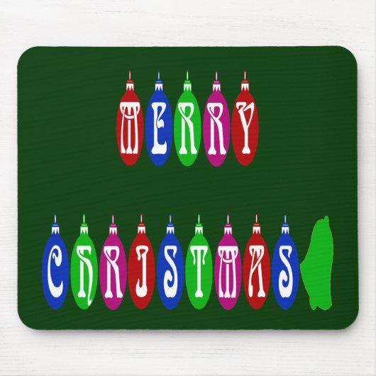 Tapis De Souris Colorful Merry Christmas Ornament (Devant)