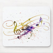 Tapis De Souris Colorful music splatter (Devant)