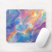 Tapis De Souris Colorful opal swirly flowing marble texture (Avec souris)