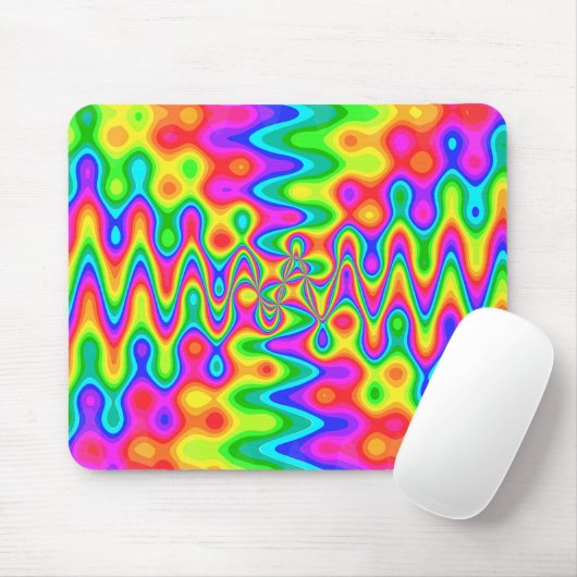 Tapis De Souris Colorful Psychedelic Mousepad (Avec souris)