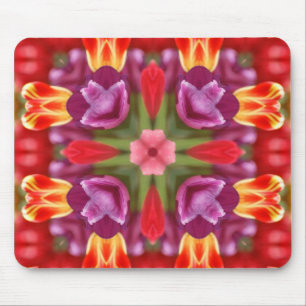 Tapis De Souris Colorful Tulips Kaleidoscope