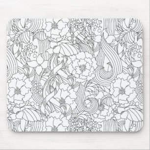 Tapis De Souris Coloriez-moi avant de donner à Jasmine•Personnalis