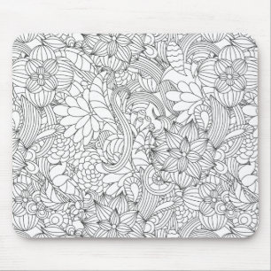 Tapis De Souris Coloriez-moi avant de donner Botanical•Sur mesure