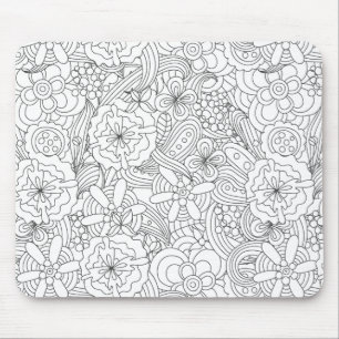 Tapis De Souris Coloriez-moi avant de donner Posey•Sur mesure