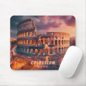Tapis De Souris Colosseum Rome Italie Vintage voyage (Avec souris)