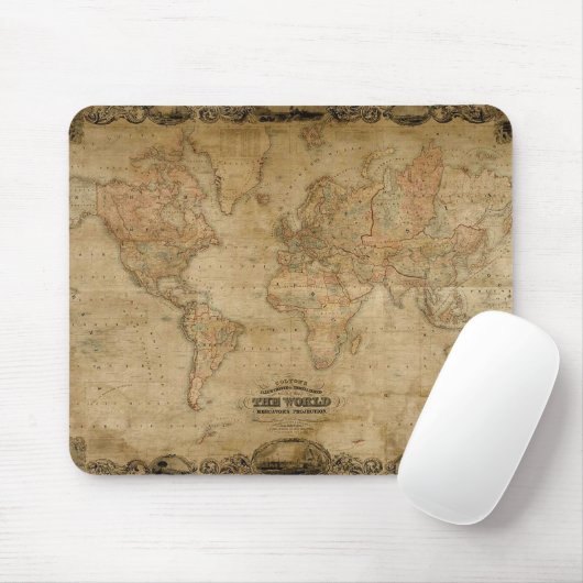 Tapis De Souris Colton's Antique Map Mousepad (Avec souris)