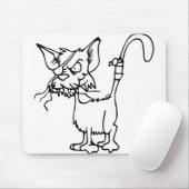 Tapis De Souris Combat de chats Blessé Bandage animal Feline Domes (Avec souris)