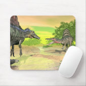 Tapis De Souris Combat de dinosaures de Spinosaurus - 3D rendent (Avec souris)