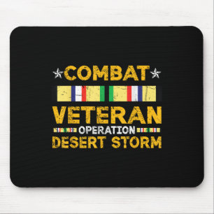 Tapis De Souris Combat Tempête du désert Vétéran Service de guerre