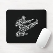 Tapis De Souris Combattant de karaté et de kung-fu (Avec souris)