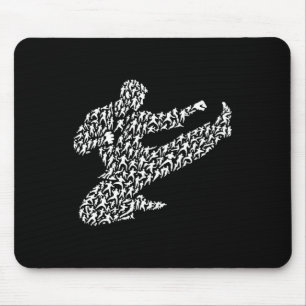 Tapis De Souris Combattant de karaté et de kung-fu