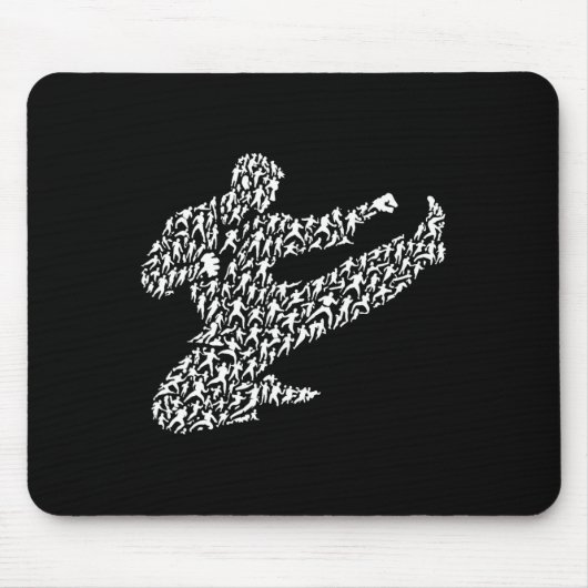 Tapis De Souris Combattant de karaté et de kung-fu (Devant)