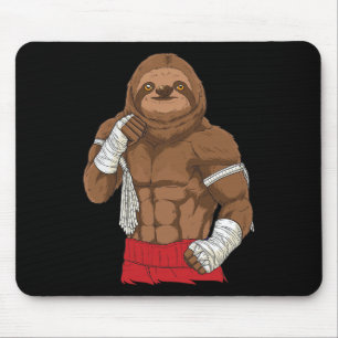 Tapis De Souris Combattant de kickboxing paresseux Muay Thai