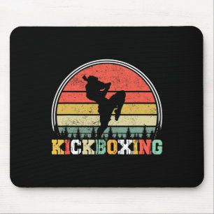 Tapis De Souris Combattant de kickboxing vintage arts martiaux Mma