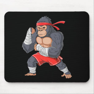 Tapis De Souris Combattant Gorilla MMA Kick Boxing Entraînement Ma