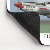 Tapis De Souris Combattant rouge de queue de P51D piloté par des (Coin)