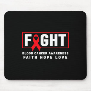 Tapis De Souris Combattre le cancer du sang - Ruban rouge 
