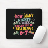 Tapis De Souris Combien de nuits de lecture 67 Meme Six Seven Prof (Avec souris)