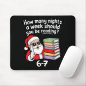 Tapis De Souris Combien de nuits de lecture Professeur 67 Noël Six (Avec souris)