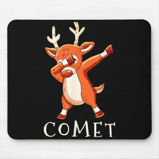 Tapis De Souris Comet Santas Reindeers Family Matching Outfit Chri (Devant)