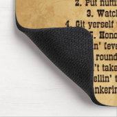 Tapis De Souris Commandements MOUSEPAD de la cow-girl 10 (Coin)