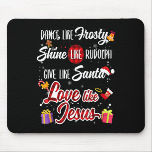 Tapis De Souris Comme Frosty Shine Rudolph Donner Père Noël Amour