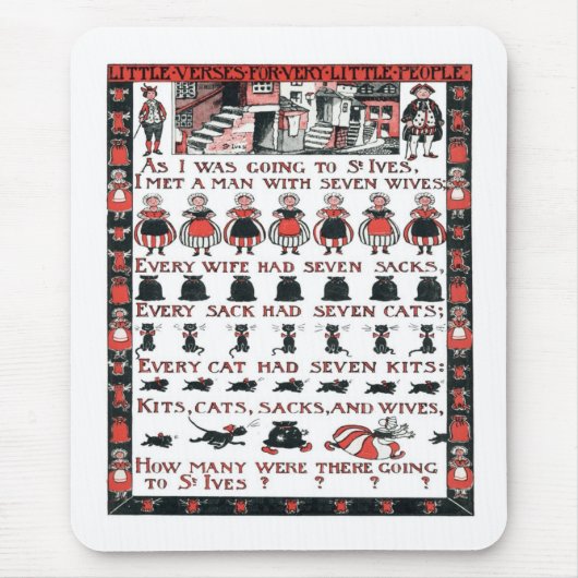 Tapis De Souris Comme j'allais à St Ives (Devant)