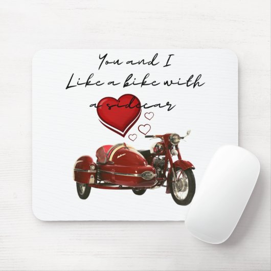 Tapis De Souris Comme un vélo avec sidecar (Avec souris)