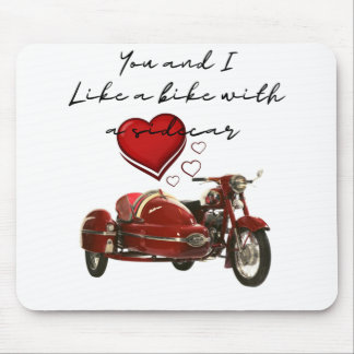 Tapis De Souris Comme Une Moto Avec Sidecar