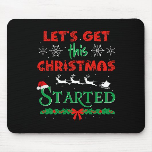 Tapis De Souris Commençons ce Noël Fête de Noël C (Devant)