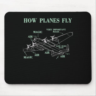 Tapis De Souris Comment les avions volent amusant ingénieur aéro