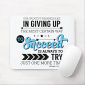 Tapis De Souris Comment réussir la typographie Citation Motivation (Avec souris)