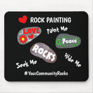 Tapis De Souris Communauté de peintures rupestres Hashtag personn