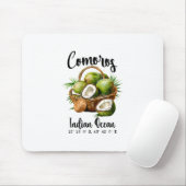 Tapis De Souris Comoros Coconut Indian Ocean Tropical Island Gps V (Avec souris)