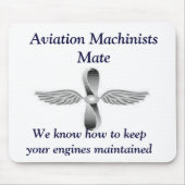 Tapis De Souris Compagnon Mousepad de machinistes d'aviation (Devant)