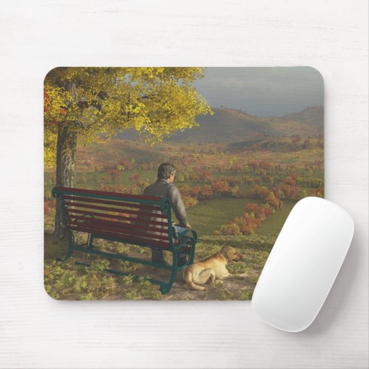 Tapis De Souris Compagnons Mousepad d'automne (Avec souris)