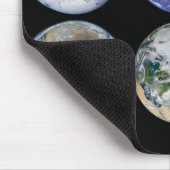 Tapis De Souris Comparaison D'Image De Vues Iconiques De La Planèt (Coin)