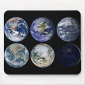 Tapis De Souris Comparaison D'Image De Vues Iconiques De La Planèt (Devant)