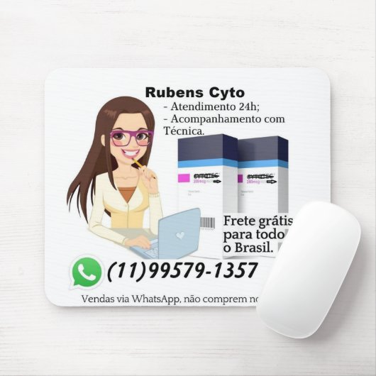 Tapis De Souris Comparar Cy-to-tec 2023 Brasil Mousepad (Avec souris)